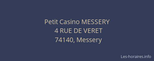 Petit Casino MESSERY