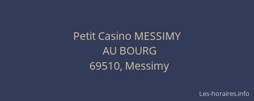 Petit Casino MESSIMY