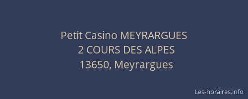 Petit Casino MEYRARGUES