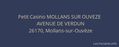 Petit Casino MOLLANS SUR OUVEZE