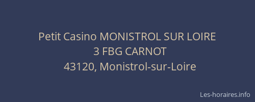 Petit Casino MONISTROL SUR LOIRE