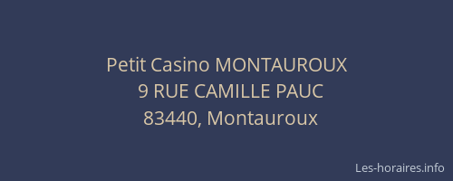 Petit Casino MONTAUROUX