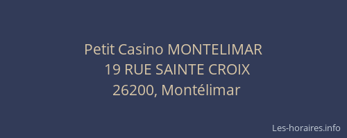 Petit Casino MONTELIMAR