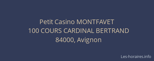 Petit Casino MONTFAVET