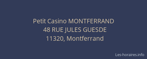 Petit Casino MONTFERRAND