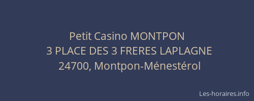 Petit Casino MONTPON