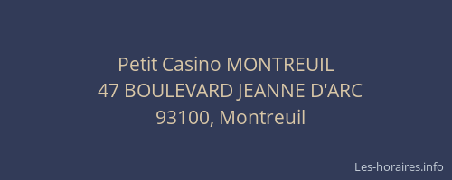 Petit Casino MONTREUIL