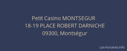 Petit Casino MONTSEGUR