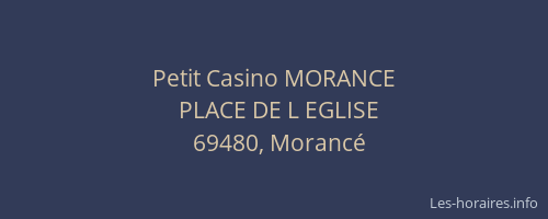 Petit Casino MORANCE