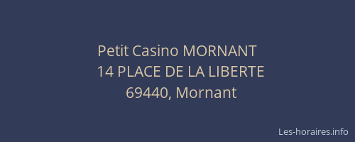 Petit Casino MORNANT