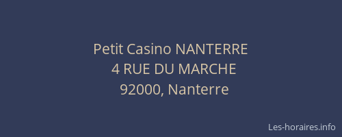 Petit Casino NANTERRE