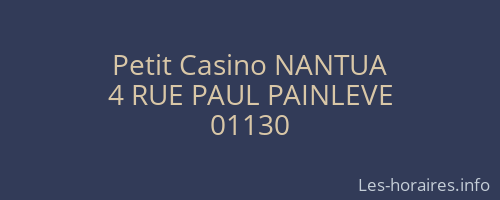 Petit Casino NANTUA