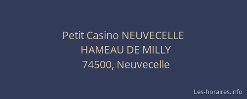 Petit Casino NEUVECELLE