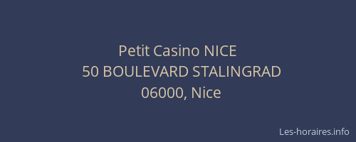 Petit Casino NICE