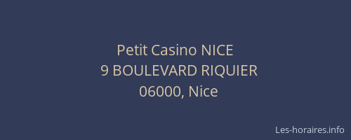 Petit Casino NICE