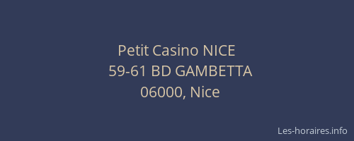 Petit Casino NICE