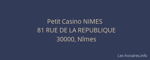 Petit Casino NIMES