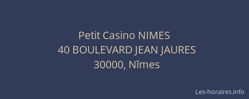 Petit Casino NIMES