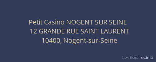 Petit Casino NOGENT SUR SEINE