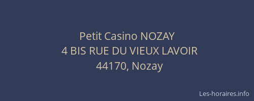 Petit Casino NOZAY