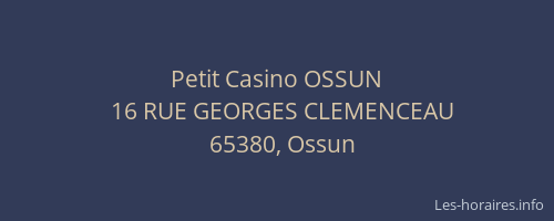 Petit Casino OSSUN