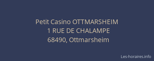 Petit Casino OTTMARSHEIM