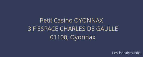 Petit Casino OYONNAX