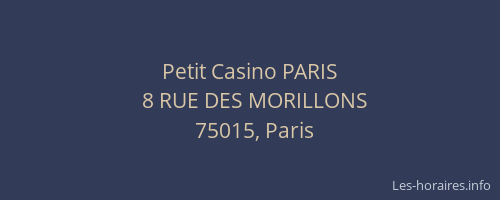 Petit Casino PARIS