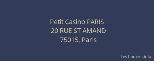 Petit Casino PARIS
