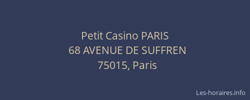 Petit Casino PARIS