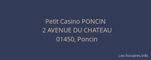Petit Casino PONCIN