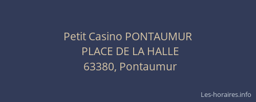 Petit Casino PONTAUMUR