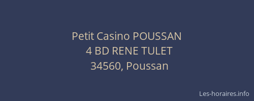 Petit Casino POUSSAN