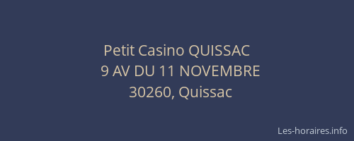 Petit Casino QUISSAC