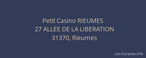 Petit Casino RIEUMES