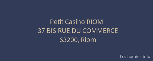 Petit Casino RIOM