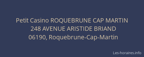 Petit Casino ROQUEBRUNE CAP MARTIN
