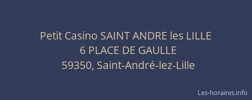 Petit Casino SAINT ANDRE les LILLE