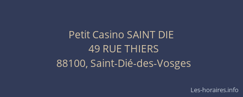 Petit Casino SAINT DIE