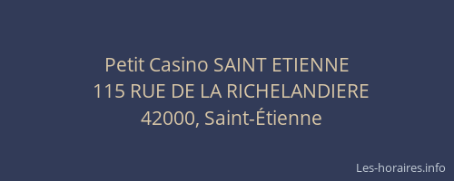 Petit Casino SAINT ETIENNE