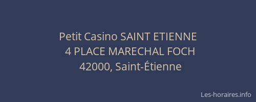 Petit Casino SAINT ETIENNE
