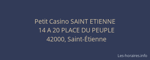 Petit Casino SAINT ETIENNE