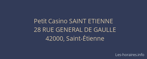 Petit Casino SAINT ETIENNE