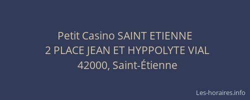 Petit Casino SAINT ETIENNE