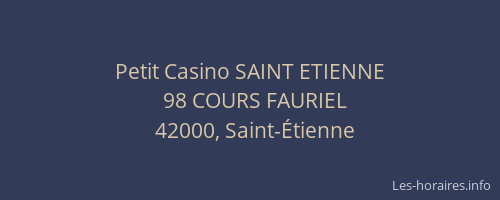 Petit Casino SAINT ETIENNE