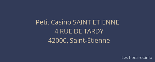 Petit Casino SAINT ETIENNE