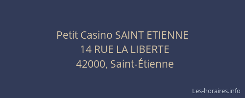 Petit Casino SAINT ETIENNE