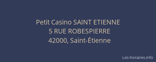 Petit Casino SAINT ETIENNE