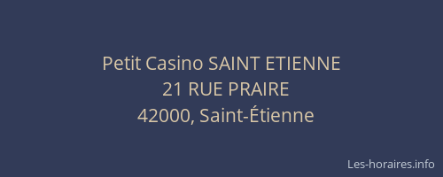 Petit Casino SAINT ETIENNE