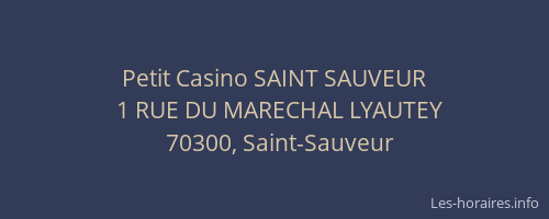 Petit Casino SAINT SAUVEUR